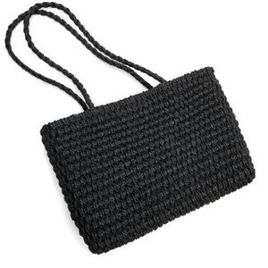 Woven Black Tote